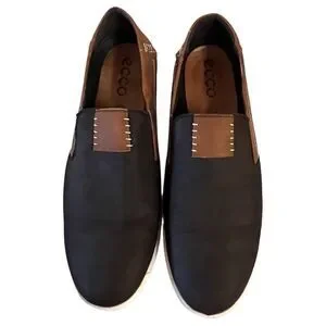 ECCO Brown Tan Nubuck Leather Moccasin Driving Loafer Mens Size EU 46 US 12 Men main image 4